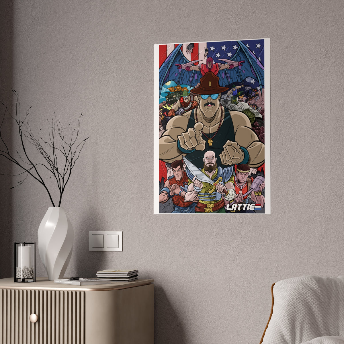 Slaughtering Sargent – G.I. Joe Inspired Art Print by Tim Lattie (US)