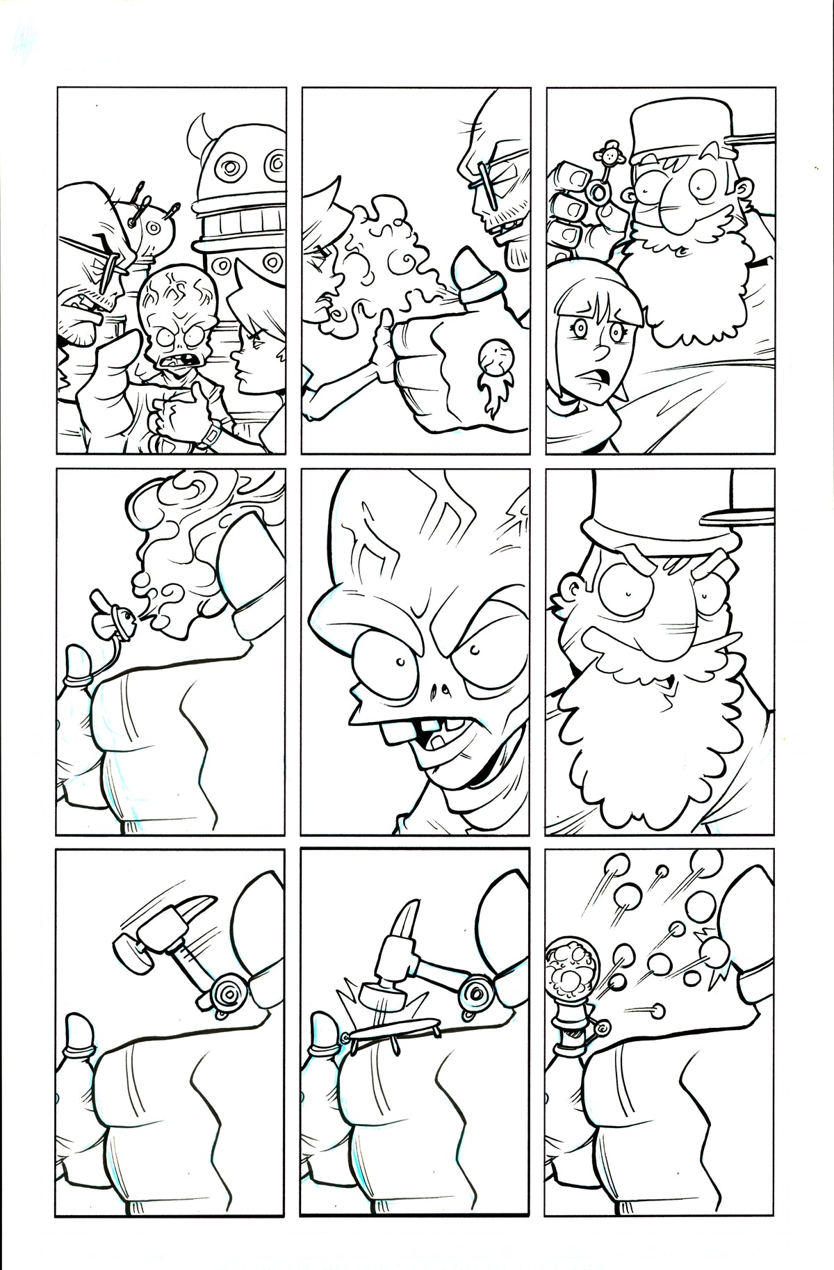 Plants vs. Zombies Garden Warfare Vol. 2 page 59 original comic art by Tim Lattie, Dark Horse
