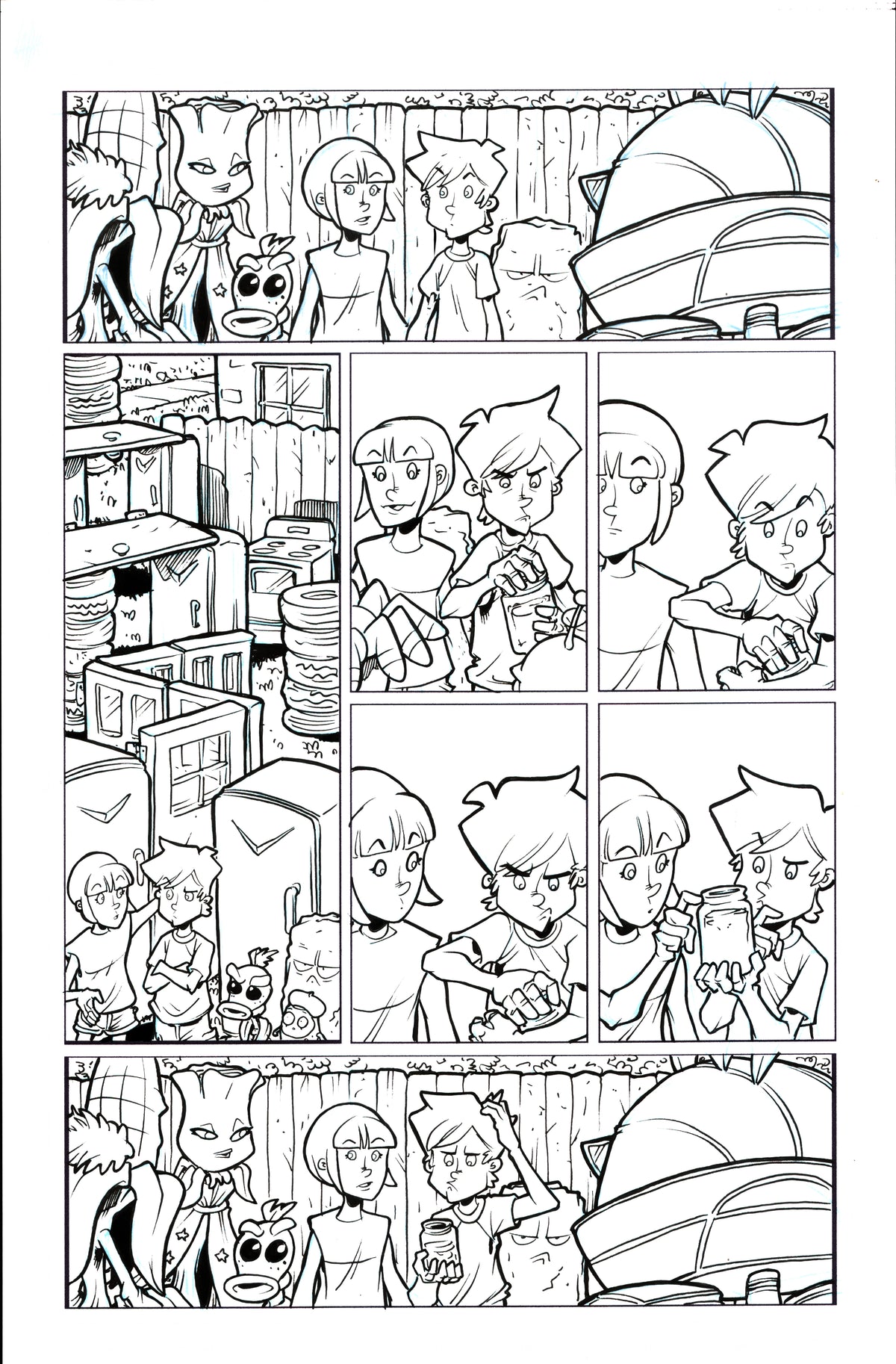 Plants vs. Zombies Garden Warfare Vol. 2 page 61 original comic art by Tim Lattie, Dark Horse