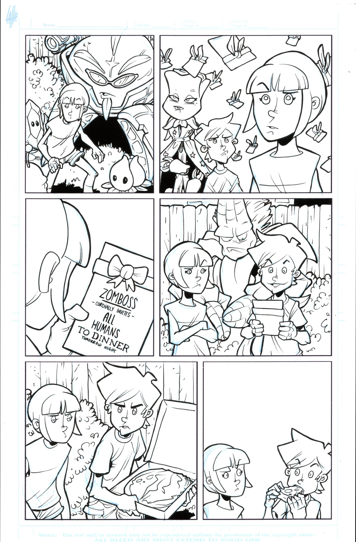 Plants vs. Zombies Garden Warfare Vol. 2 page 62 original comic art by Tim Lattie, Dark Horse