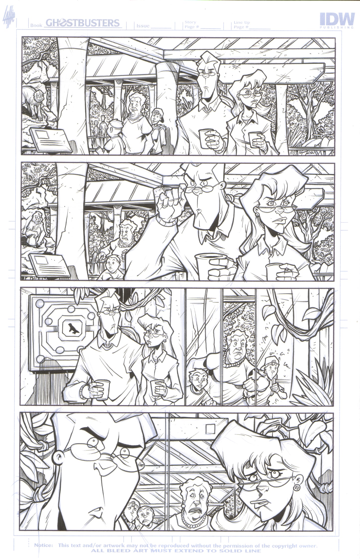 Extreme Ghostbusters #1 – Original Interior Art Page 3 by Tim Lattie (IDW Published)