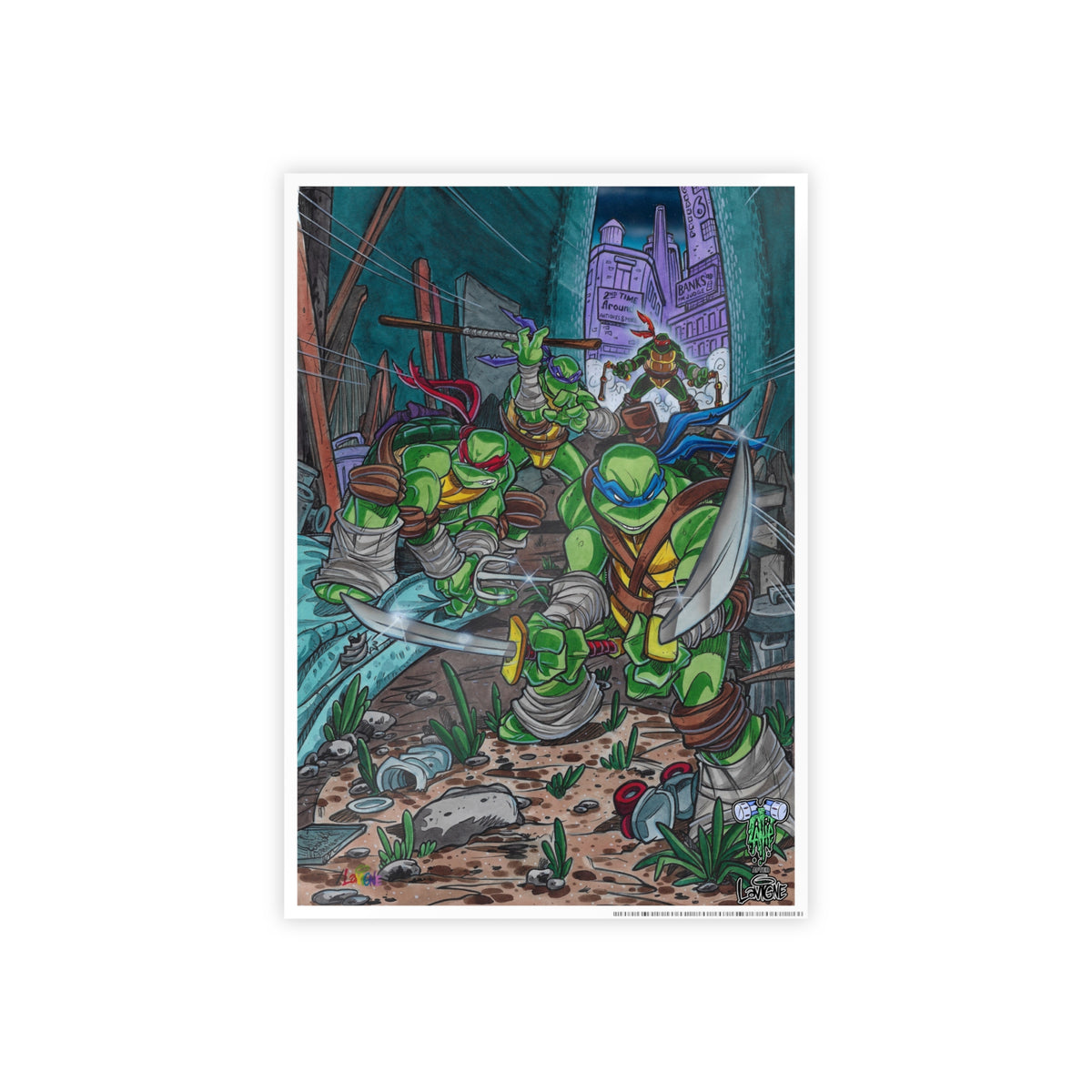TMNT Sewer Side Legends Poster – Lattie & Lavigne Exclusive (US)