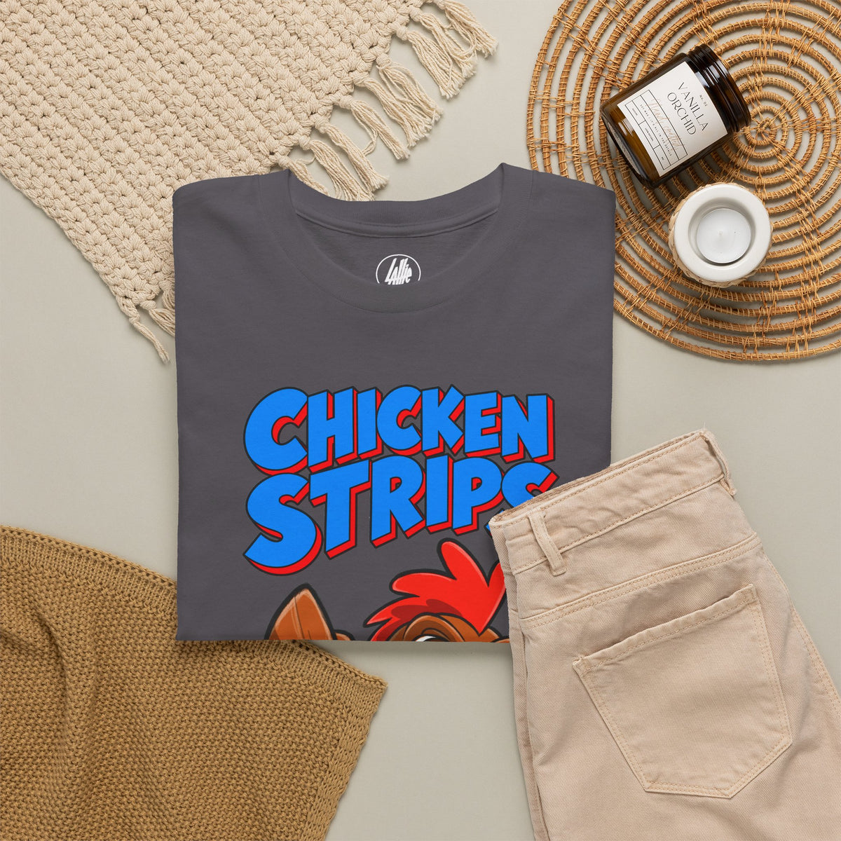 Chicken Strips Cartoon Chicken T-Shirt