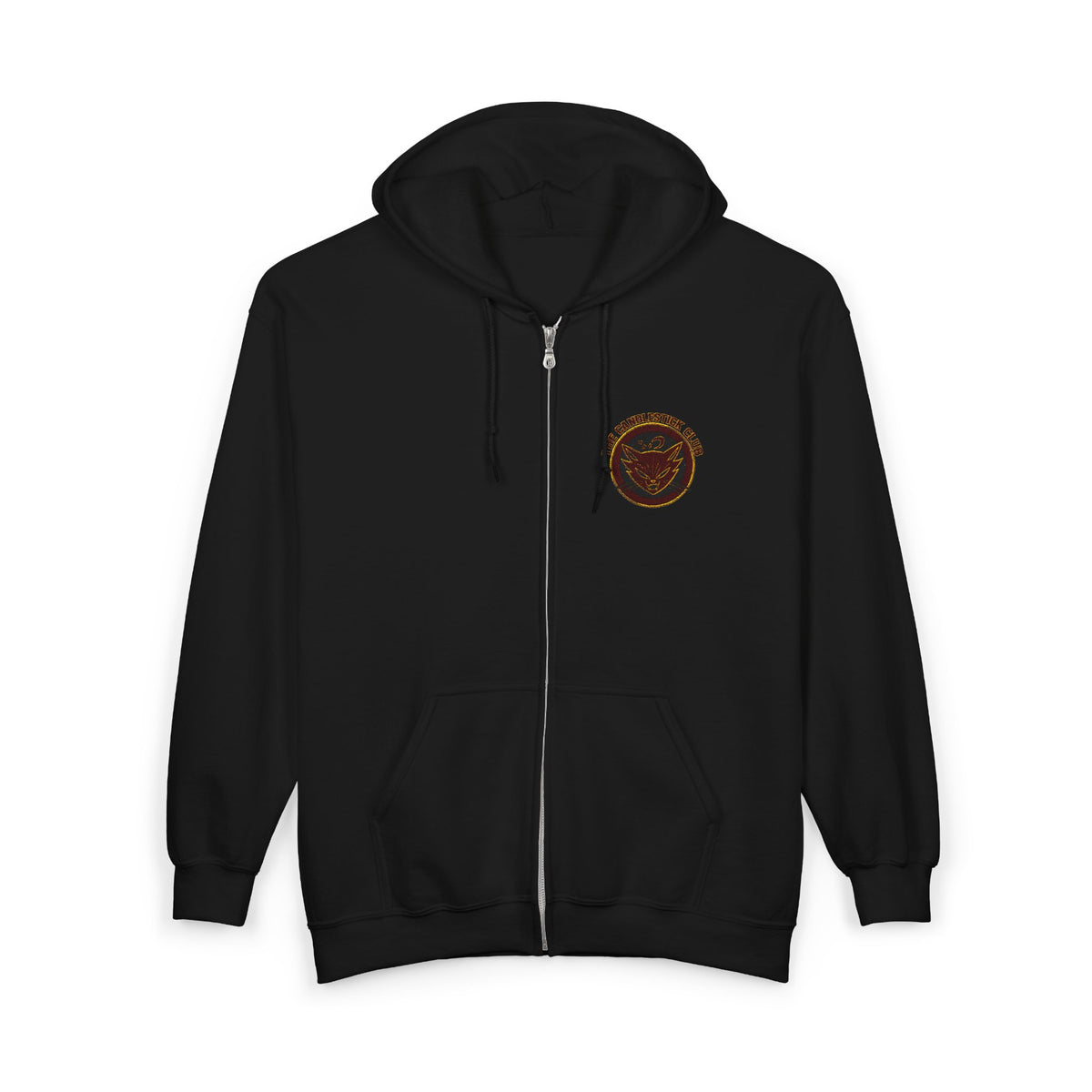 Ember Rune Zip Hoodie – Small Arcane Circle Chest Design