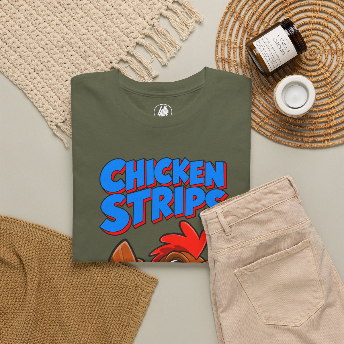 Chicken Strips Cartoon Chicken T-Shirt