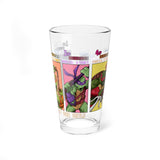 TMNT Arcade Hero Select Pint Glass – Orange & Purple Mask Edition