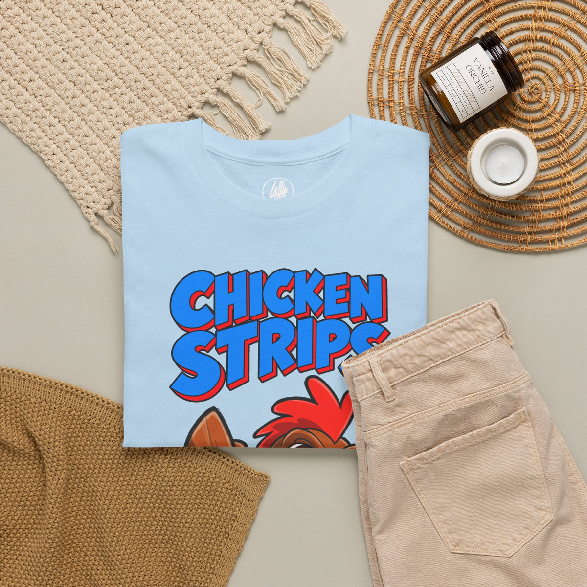 Chicken Strips Cartoon Chicken T-Shirt