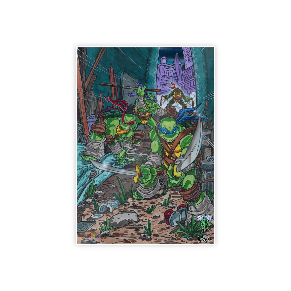 TMNT Sewer Side Legends Poster – Lattie & Lavigne Exclusive (US)