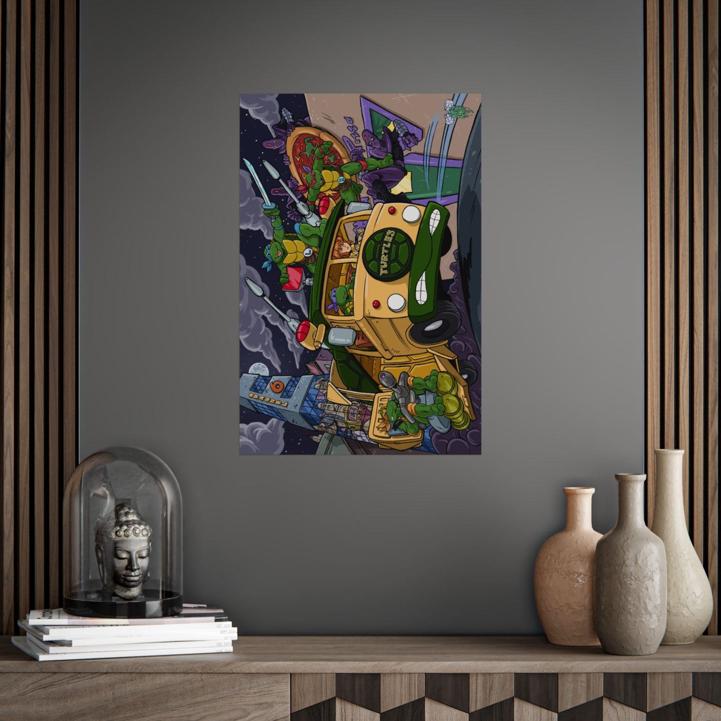 Copy of AU Retro Cartoon Turtle Heroes Action Lattie Art