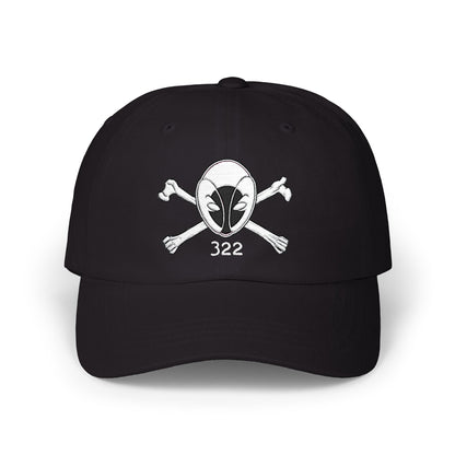 Skull and Bones 322  - Time Kids Book Cap - Embroidered Cotton Black Cap