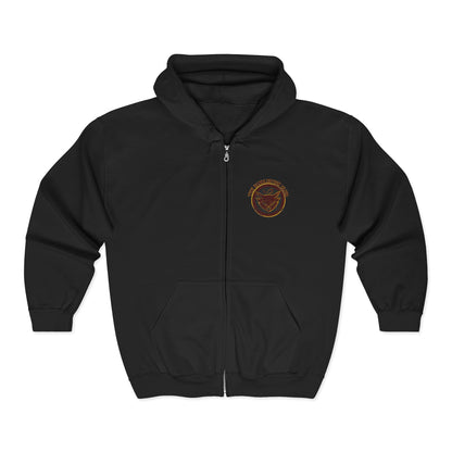 Ember Rune Zip Hoodie – Small Arcane Circle Chest Design