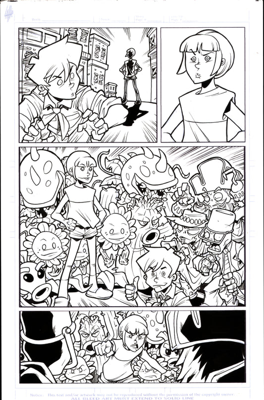 Plants vs. Zombies Garden Warfare Vol. 2 page 13 original comic art by Tim Lattie, Dark Horse