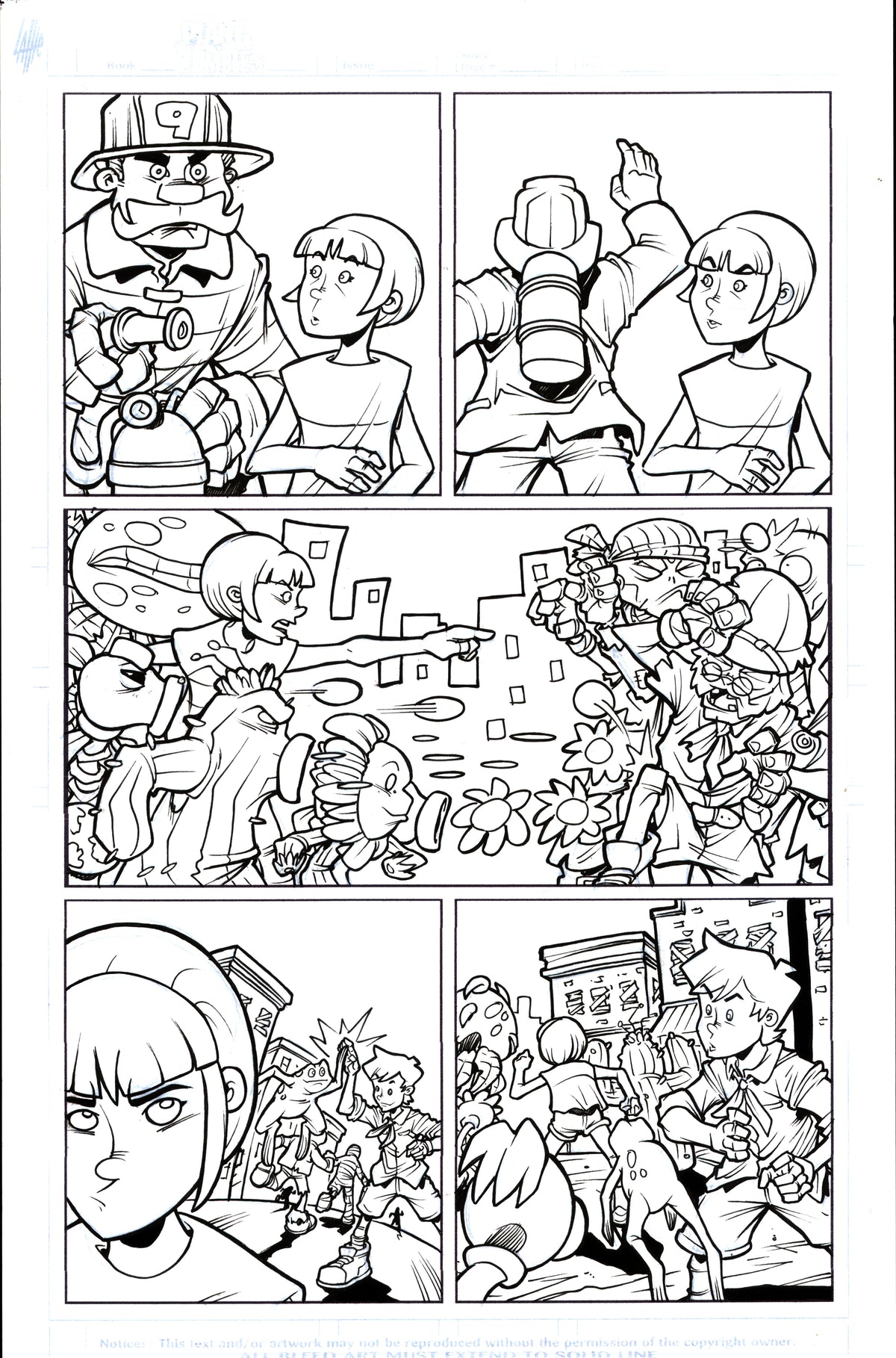 Plants vs. Zombies Garden Warfare Vol. 2 page 14 original comic art by Tim Lattie, Dark Horse