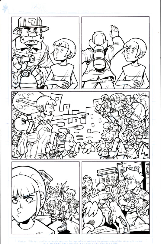 Plants vs. Zombies Garden Warfare Vol. 2 page 14 original comic art by Tim Lattie, Dark Horse