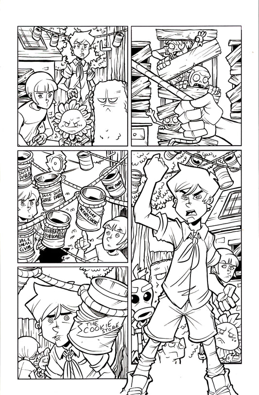 Plants vs. Zombies Garden Warfare Vol. 2 page 19 original comic art by Tim Lattie, Dark Horse