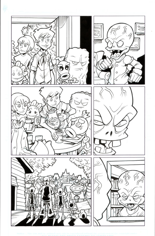 Plants vs. Zombies Garden Warfare Vol. 2 page 24 original comic art by Tim Lattie, Dark Horse