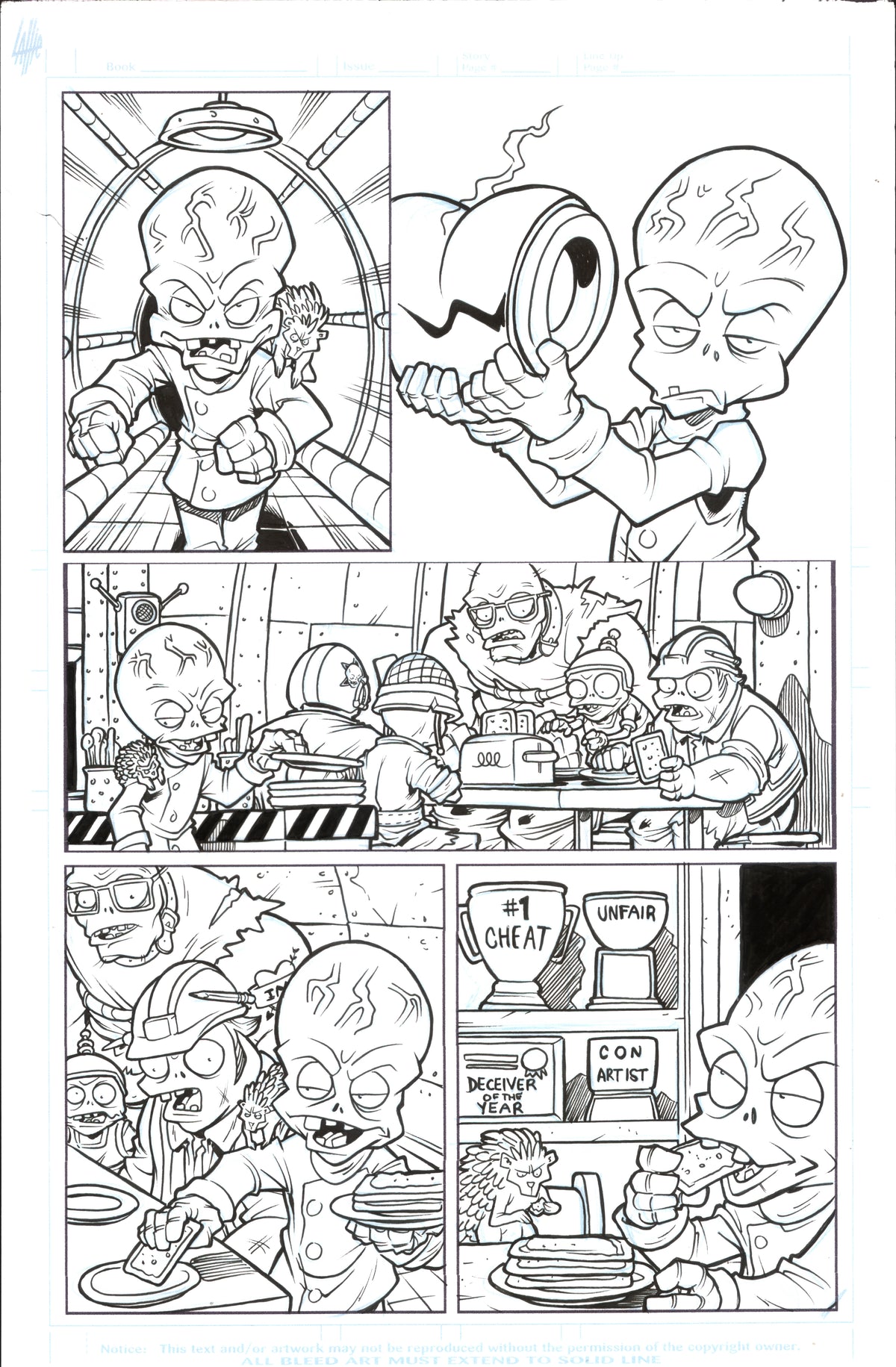 Plants vs. Zombies Garden Warfare Vol. 2 page 26 original comic art by Tim Lattie, Dark Horse