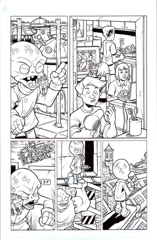 Plants vs. Zombies Garden Warfare Vol. 2 page 27 original comic art by Tim Lattie, Dark Horse