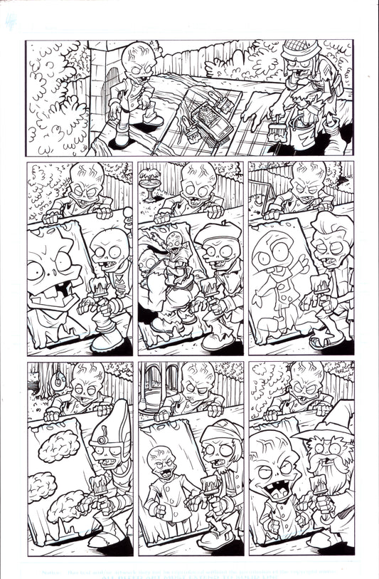 Plants vs. Zombies Garden Warfare Vol. 2 page 28 original comic art by Tim Lattie, Dark Horse