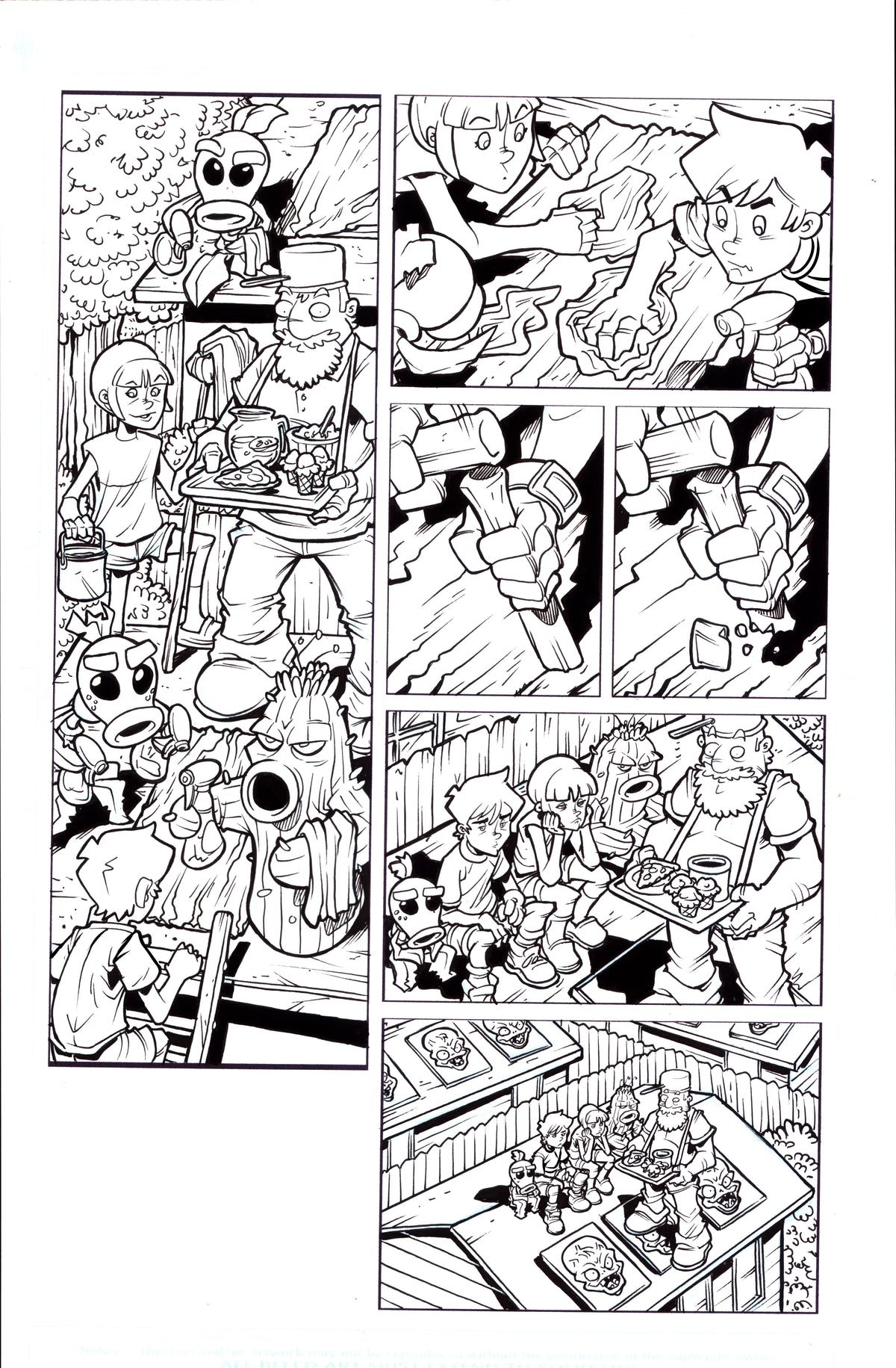 Plants vs. Zombies Garden Warfare Vol. 2 page 29 original comic art by Tim Lattie, Dark Horse