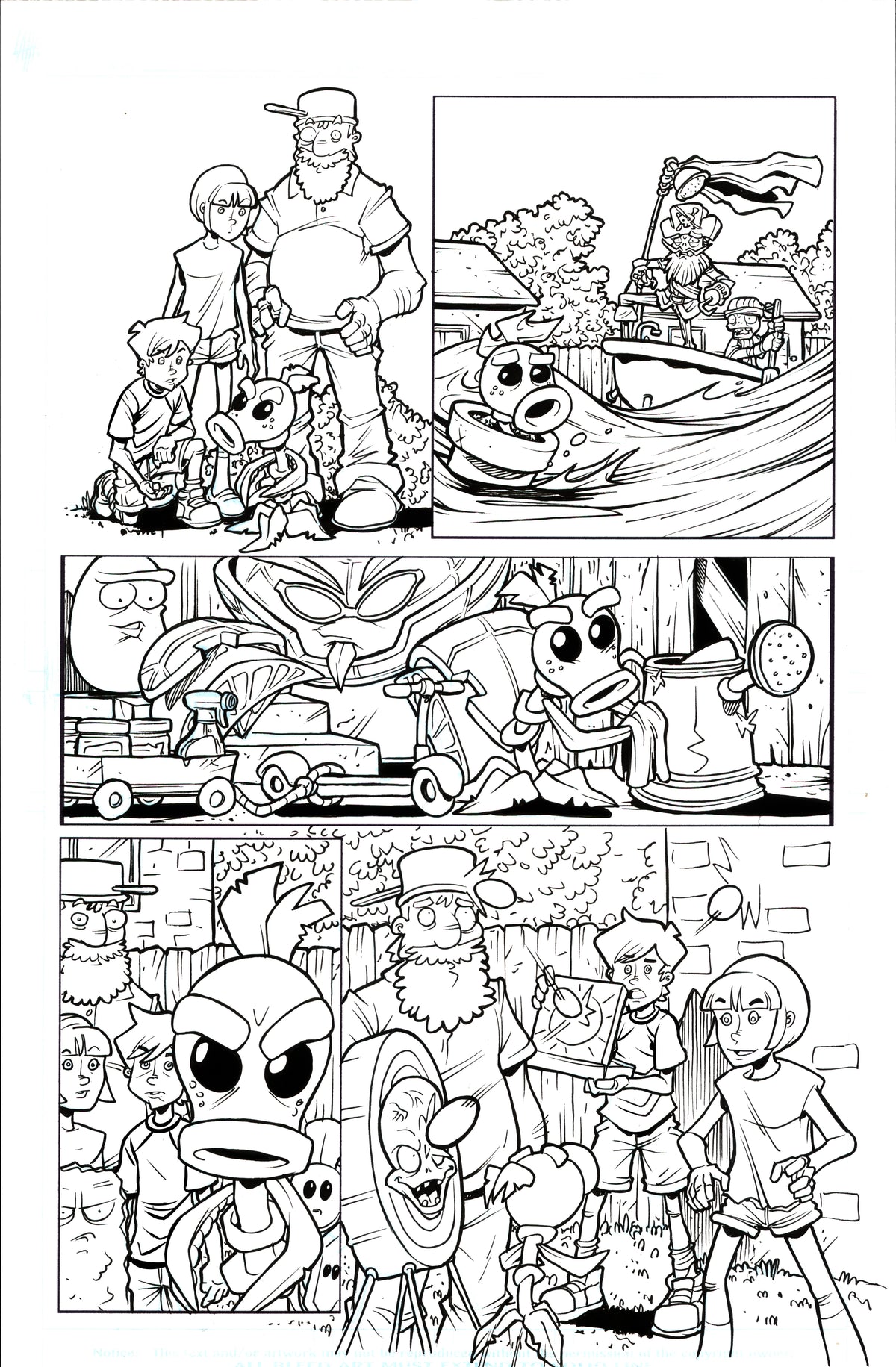 Plants vs. Zombies Garden Warfare Vol. 2 page 31 original comic art by Tim Lattie, Dark Horse