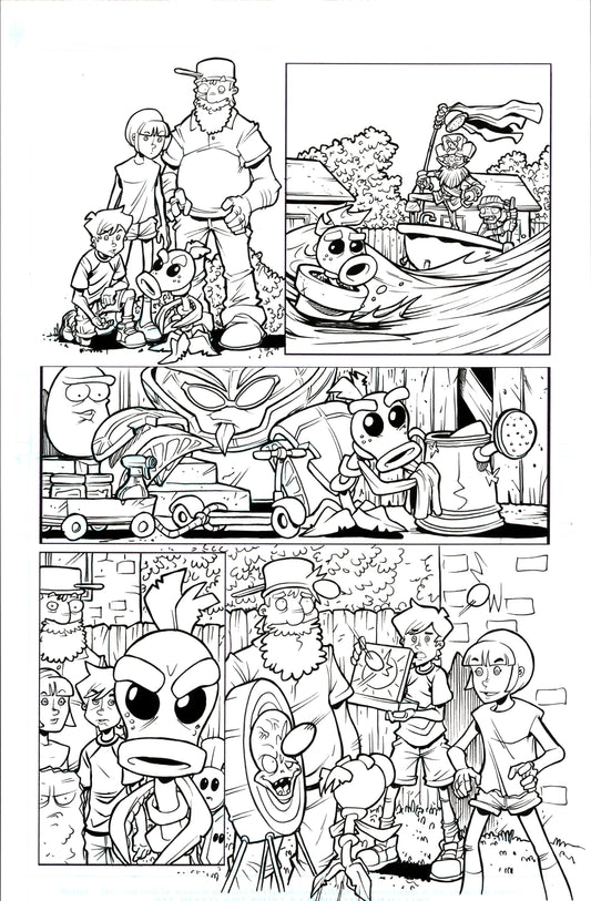 Plants vs. Zombies Garden Warfare Vol. 2 page 31 original comic art by Tim Lattie, Dark Horse