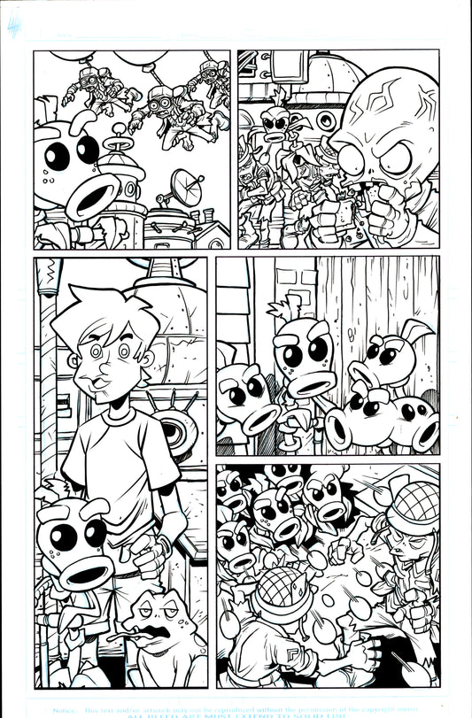 Plants vs. Zombies Garden Warfare Vol. 2 page 32 original comic art by Tim Lattie, Dark Horse
