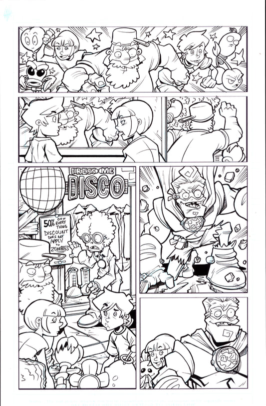 Plants vs. Zombies Garden Warfare Vol. 2 page 35 original comic art by Tim Lattie, Dark Horse