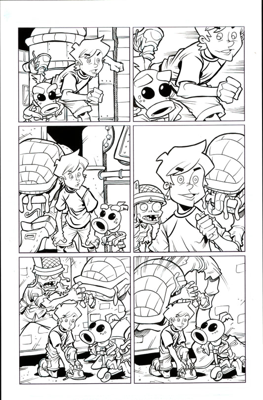 Plants vs. Zombies Garden Warfare Vol. 2 page 36 original comic art by Tim Lattie, Dark Horse