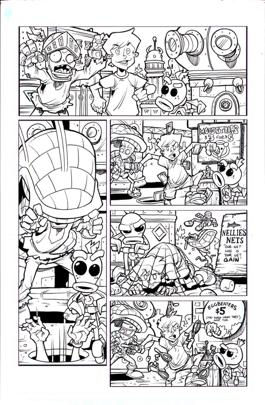 Plants vs. Zombies Garden Warfare Vol. 2 page 37 original comic art by Tim Lattie, Dark Horse