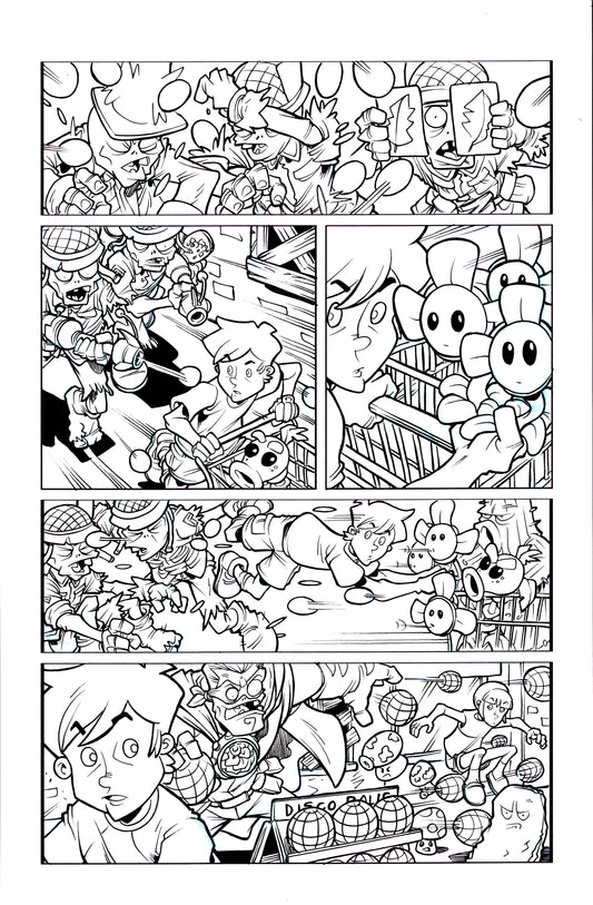Plants vs. Zombies Garden Warfare Vol. 2 page 39 original comic art by Tim Lattie, Dark Horse