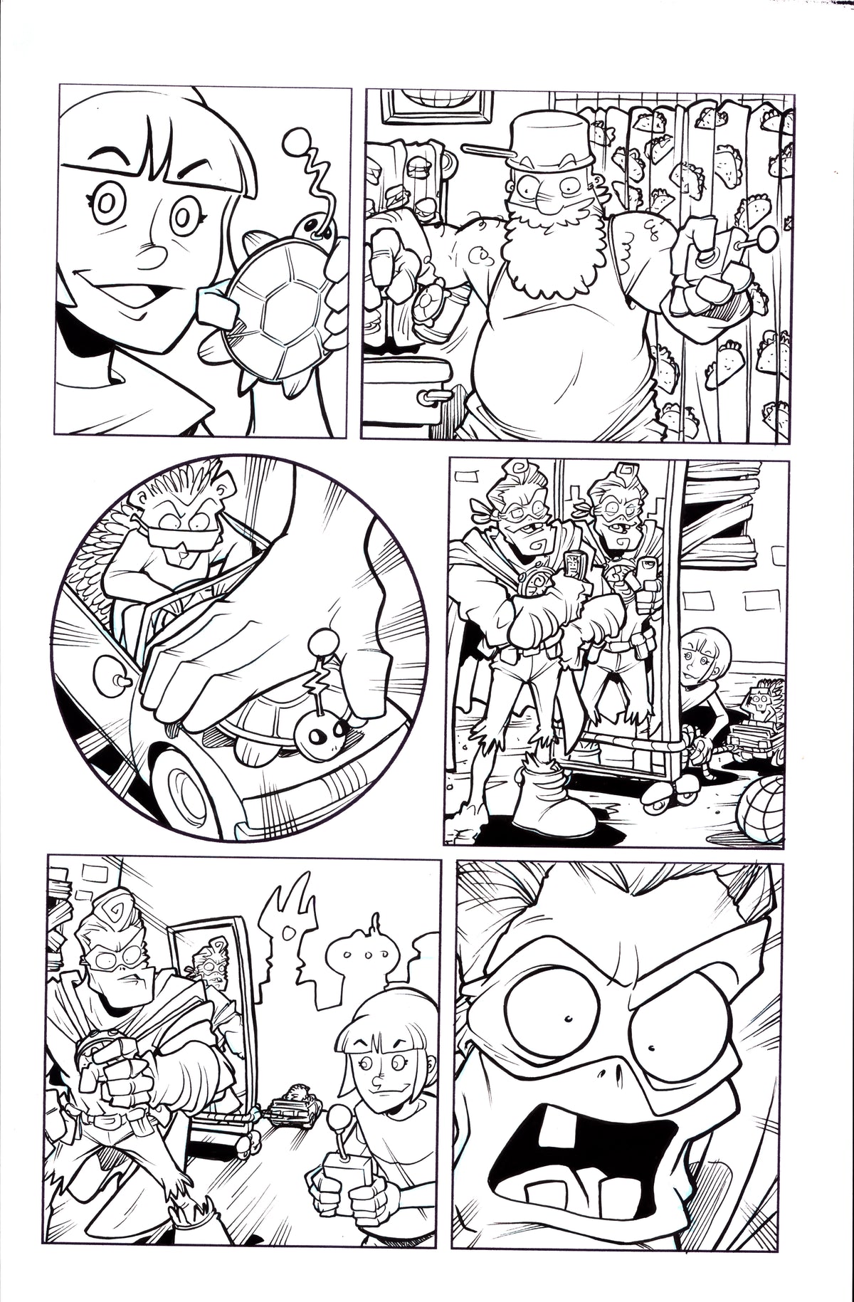 Plants vs. Zombies Garden Warfare Vol. 2 page 40 original comic art by Tim Lattie, Dark Horse