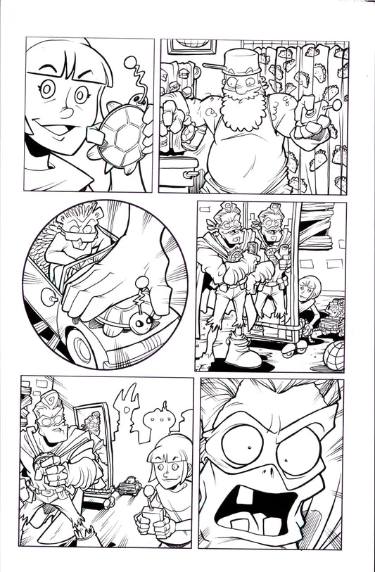 Plants vs. Zombies Garden Warfare Vol. 2 page 40 original comic art by Tim Lattie, Dark Horse