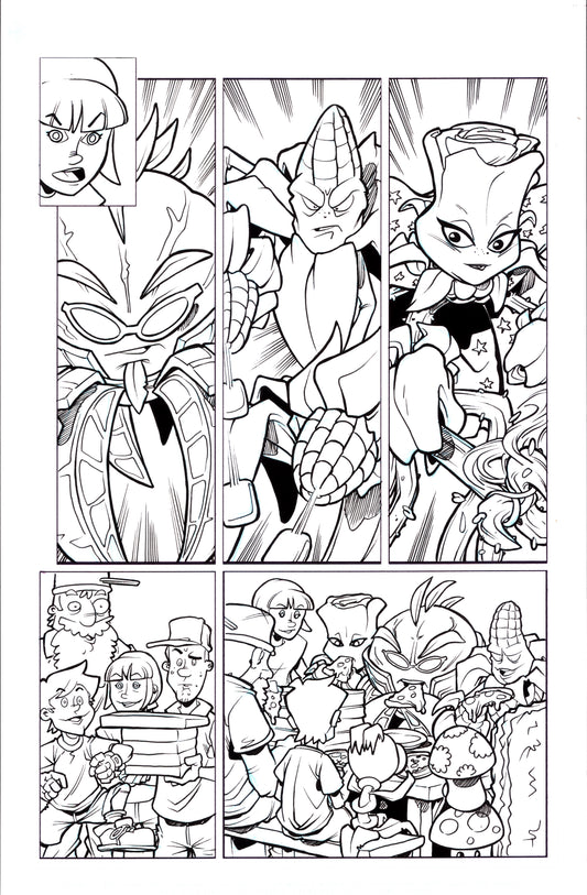 Plants vs. Zombies Garden Warfare Vol. 2 page 43 original comic art by Tim Lattie, Dark Horse