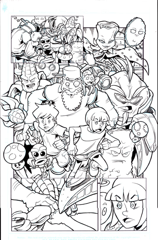 Plants vs. Zombies Garden Warfare Vol. 2 page 44 original comic art by Tim Lattie, Dark Horse