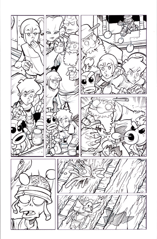 Plants vs. Zombies Garden Warfare Vol. 2 page 47 original comic art by Tim Lattie, Dark Horse