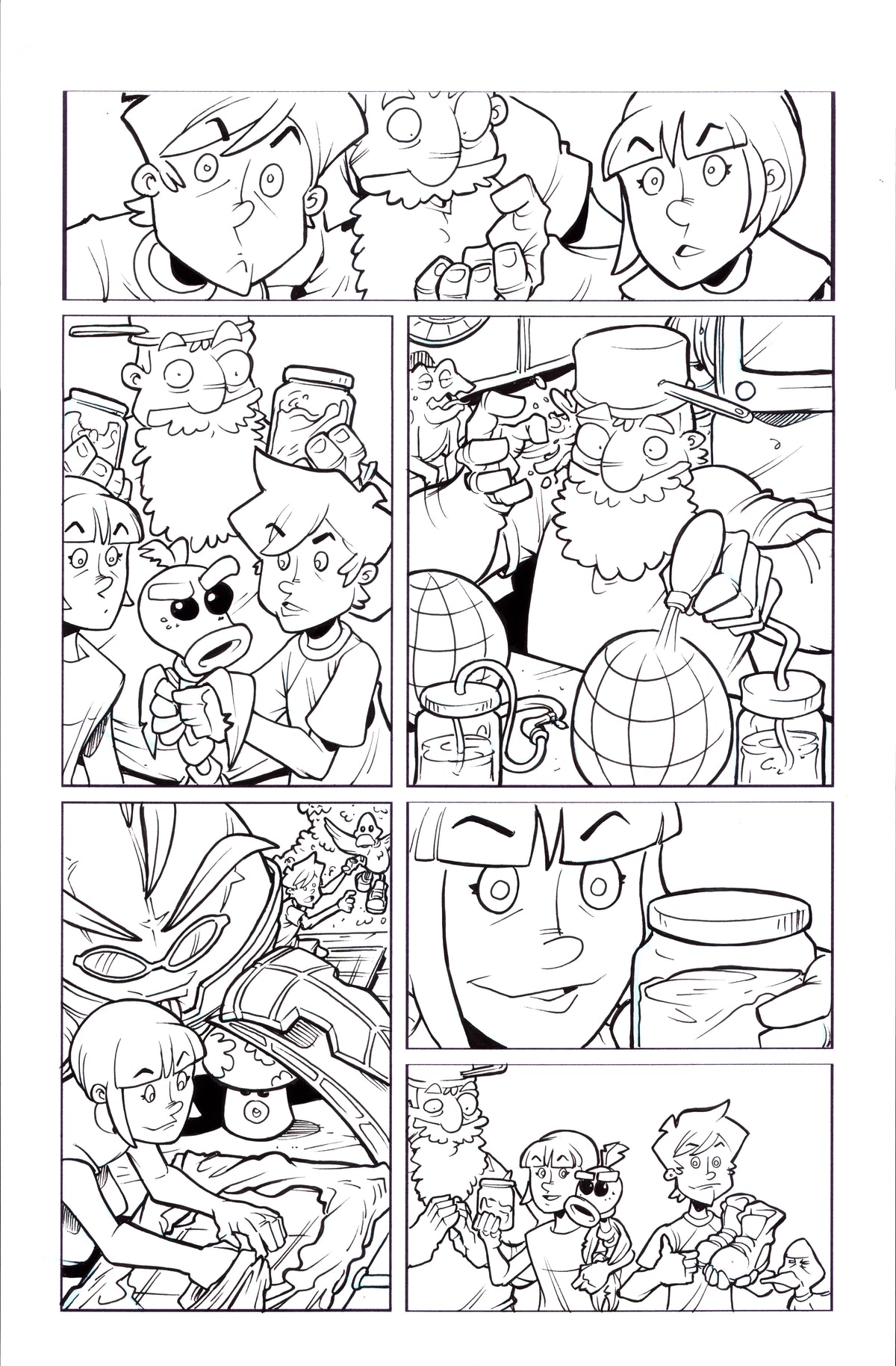 Plants vs. Zombies Garden Warfare Vol. 2 page 48 original comic art by Tim Lattie, Dark Horse