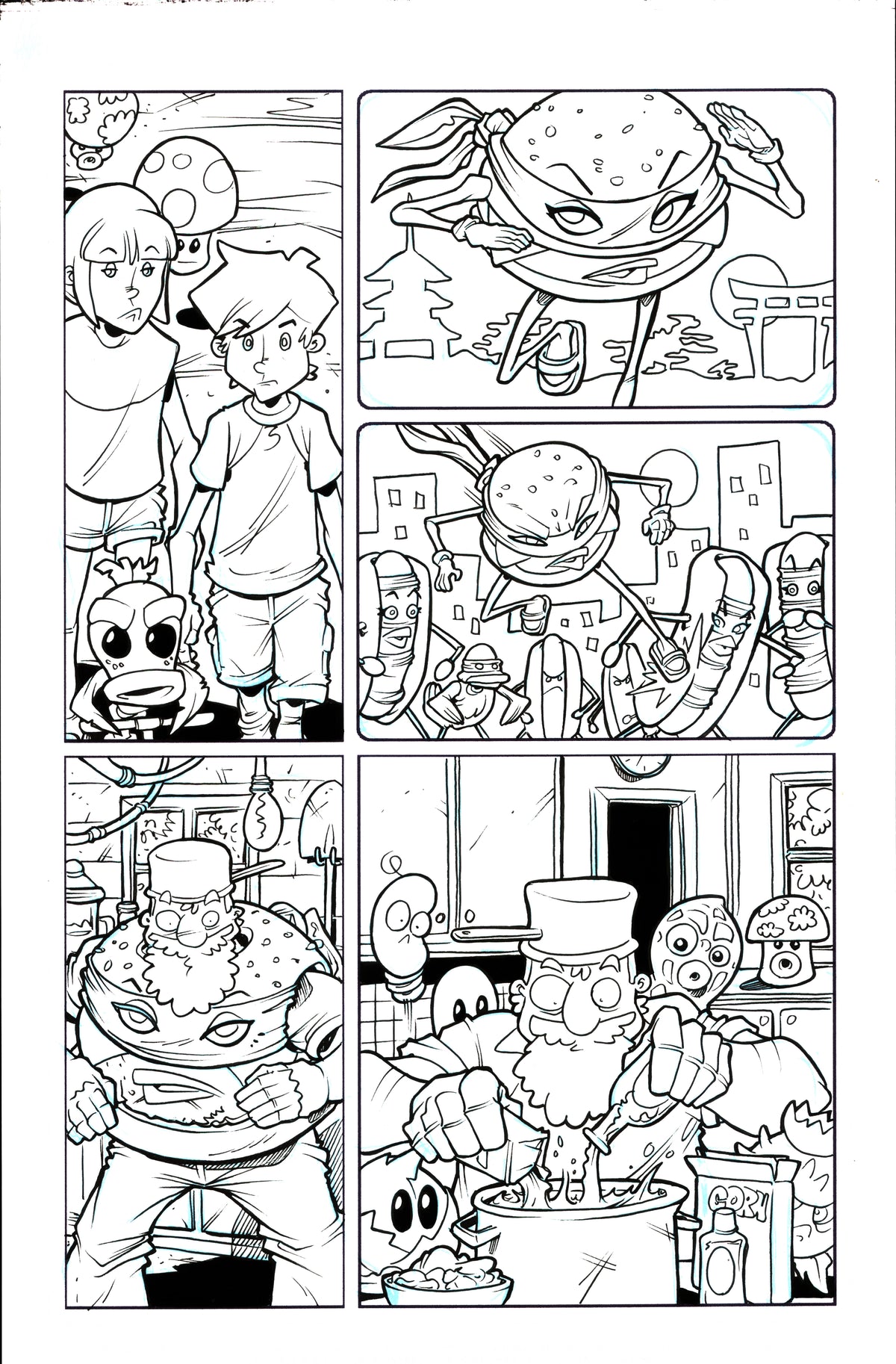 Plants vs. Zombies Garden Warfare Vol. 2 page 52 original comic art by Tim Lattie, Dark Horse