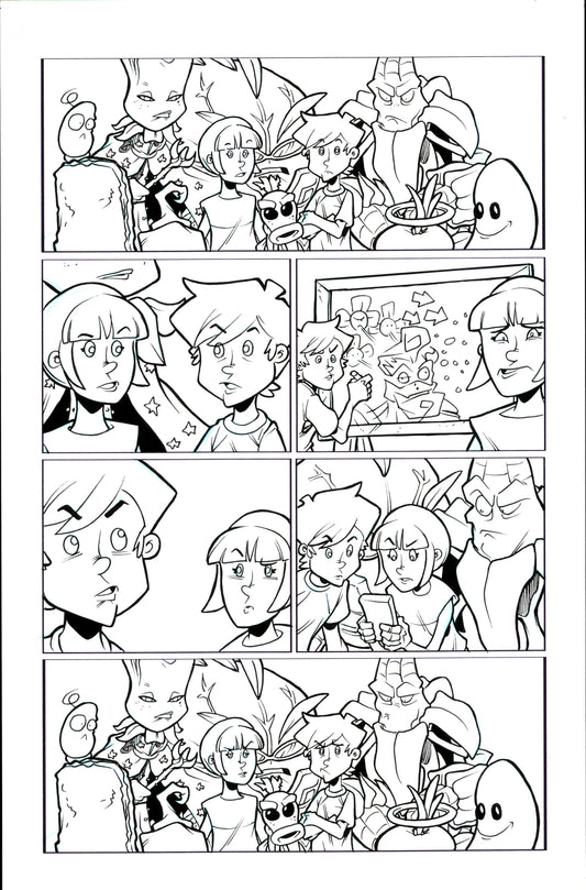 Plants vs. Zombies Garden Warfare Vol. 2 page 53 original comic art by Tim Lattie, Dark Horse