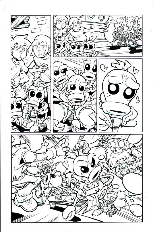 Plants vs. Zombies Garden Warfare Vol. 2 page 55 original comic art by Tim Lattie, Dark Horse