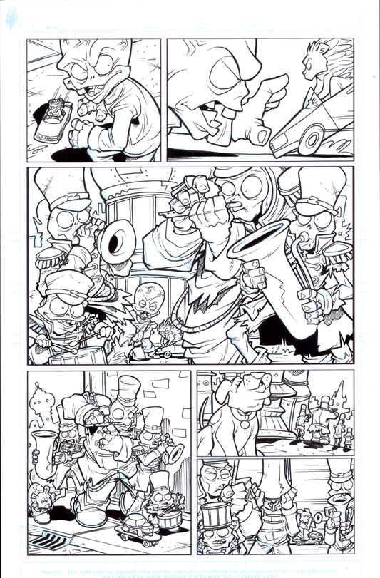 Plants vs. Zombies Garden Warfare Vol. 2 page 56 original comic art by Tim Lattie, Dark Horse