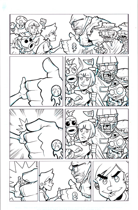 Plants vs. Zombies Garden Warfare Vol. 2 page 58 original comic art by Tim Lattie, Dark Horse
