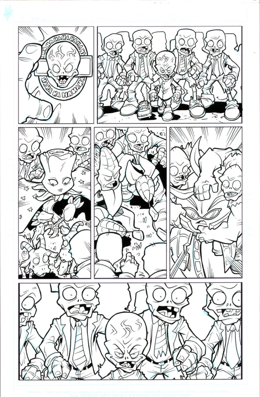 Plants vs. Zombies Garden Warfare Vol. 2 page 64 original comic art by Tim Lattie, Dark Horse