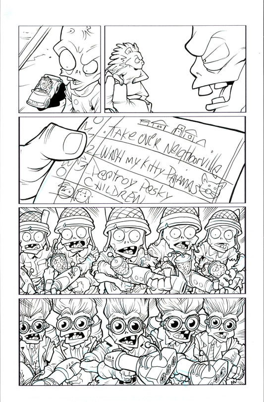 Plants vs. Zombies Garden Warfare Vol. 2 page 65 original comic art by Tim Lattie, Dark Horse