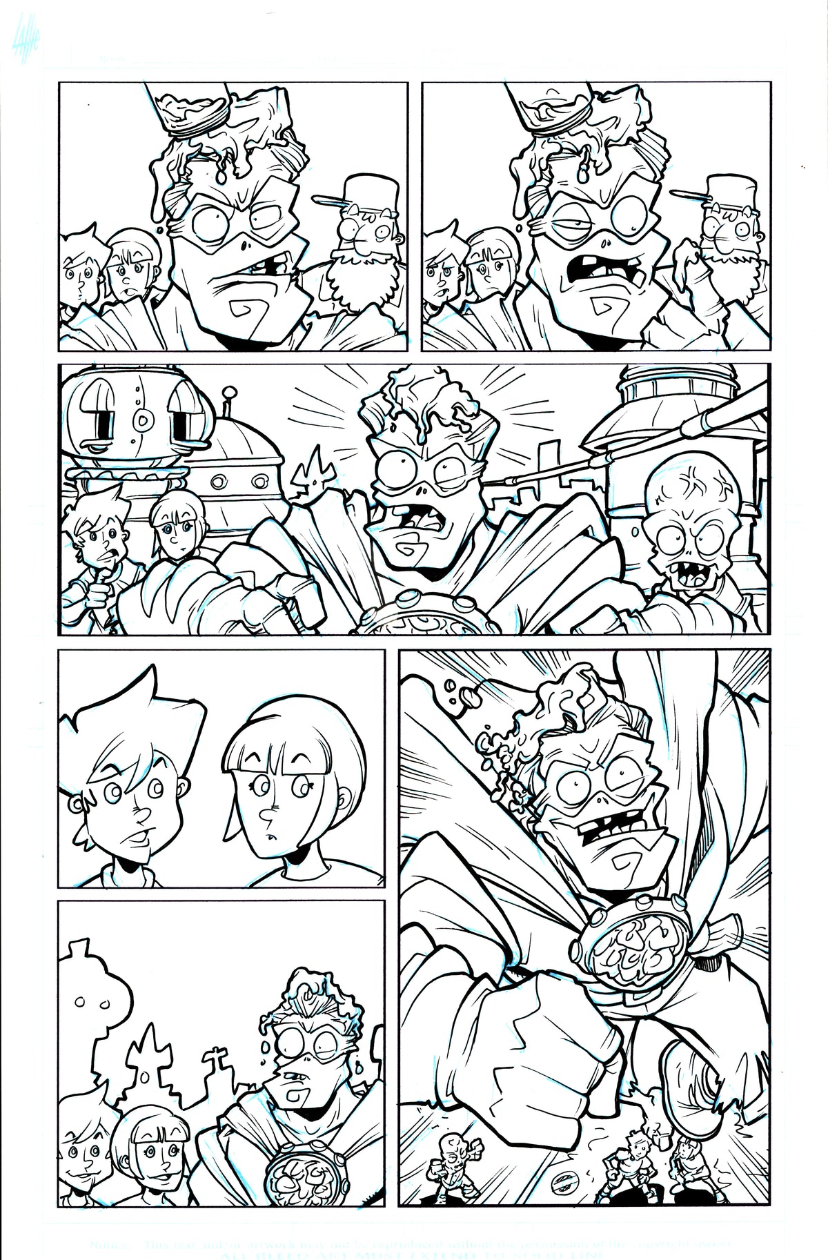 Plants vs. Zombies Garden Warfare Vol. 2 page 69 original comic art by Tim Lattie, Dark Horse