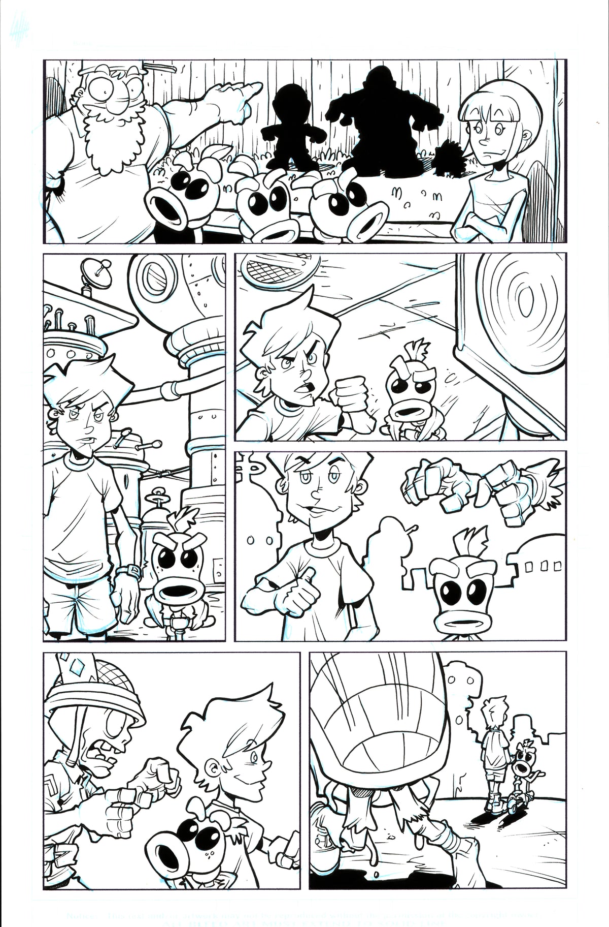 Plants vs. Zombies Garden Warfare Vol. 2 page 71 original comic art by Tim Lattie, Dark Horse