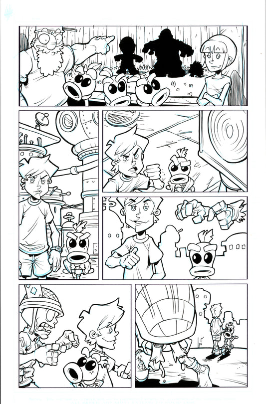 Plants vs. Zombies Garden Warfare Vol. 2 page 71 original comic art by Tim Lattie, Dark Horse