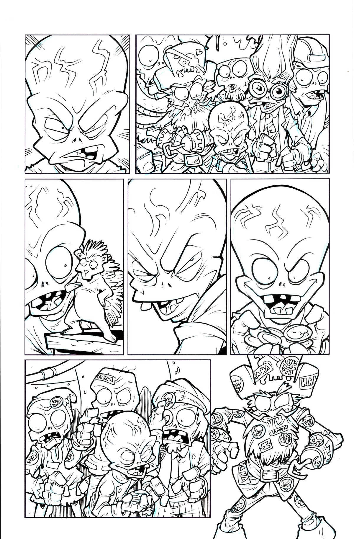 Plants vs. Zombies Garden Warfare Vol. 2 page 72 original comic art by Tim Lattie, Dark Horse