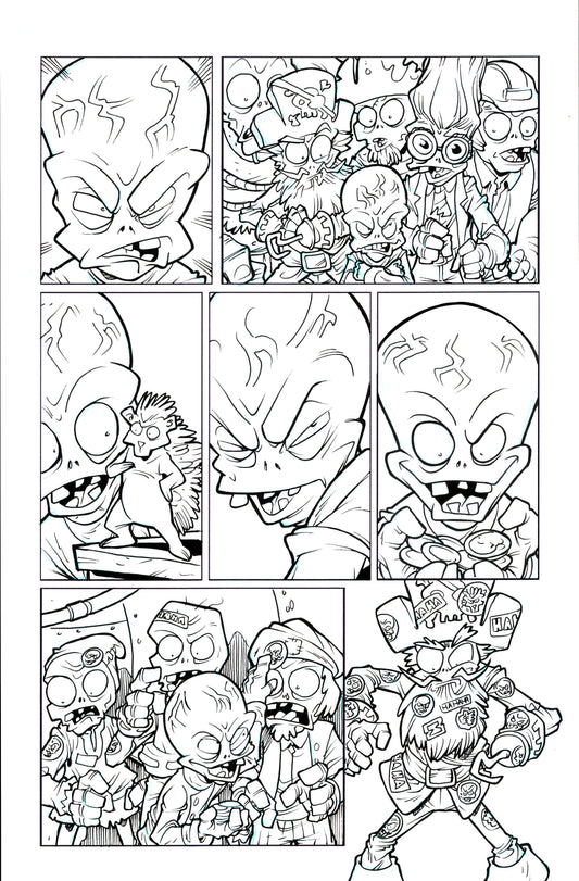 Plants vs. Zombies Garden Warfare Vol. 2 page 72 original comic art by Tim Lattie, Dark Horse
