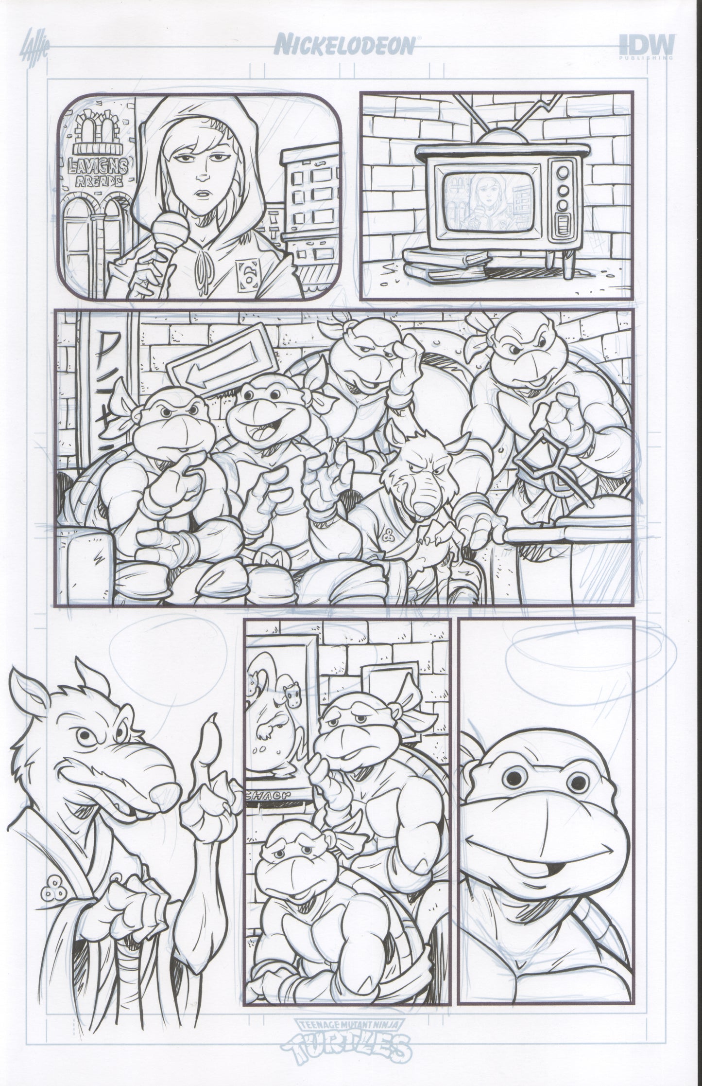 TMNT SMA #1 p. 1 + Affiche Remarque